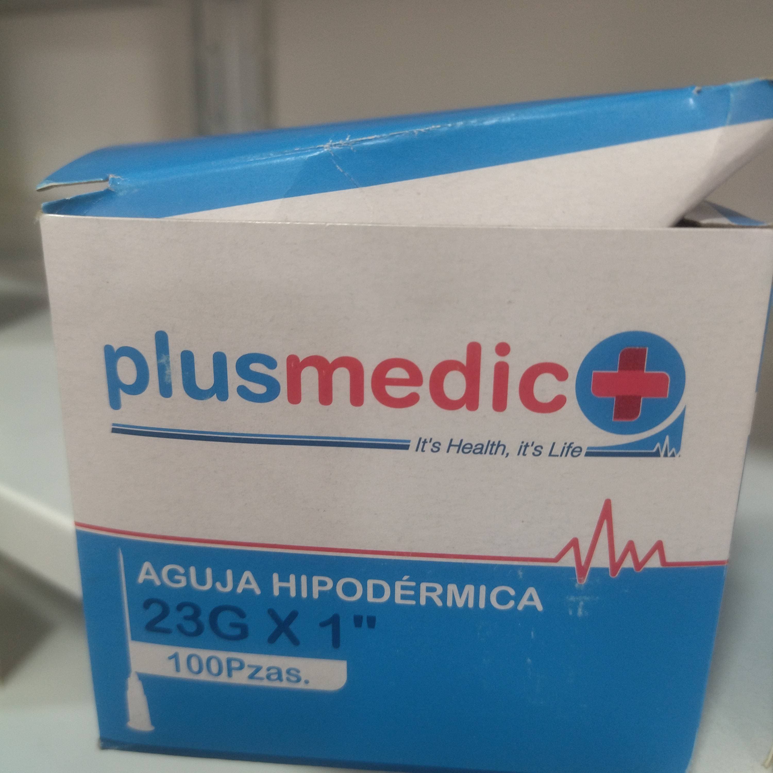 AGUJA HIPODERMICA 23G.X1´´ por unidad PLUSMEDIC