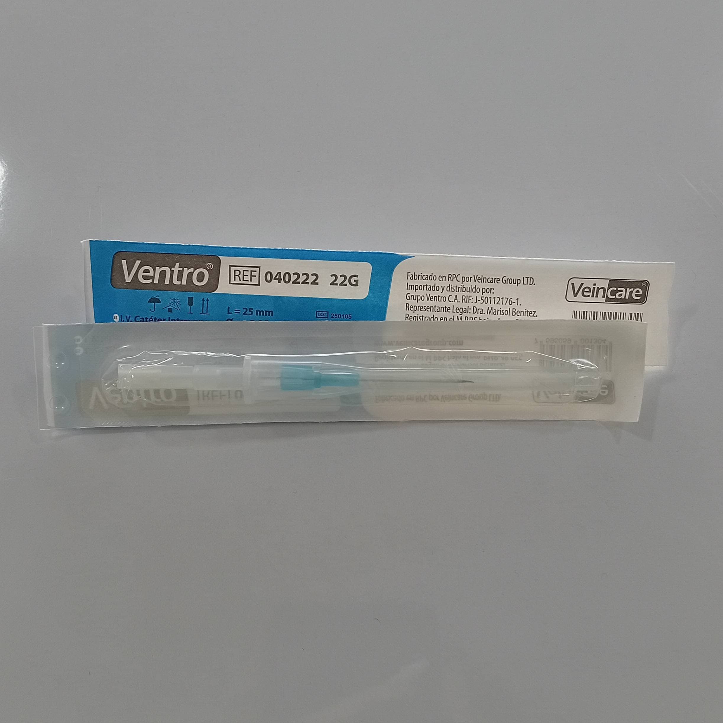 CATETER INTRAVENOSO (JELCO) #22G VENTRO